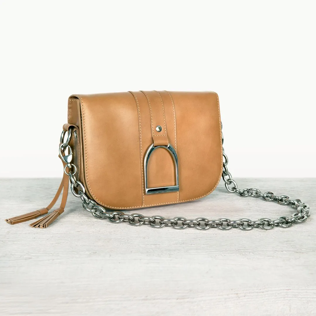 Chunky Loop and Nickel Finish Chain Strap