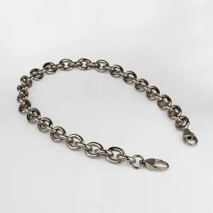 Chunky Loop and Nickel Finish Chain Strap