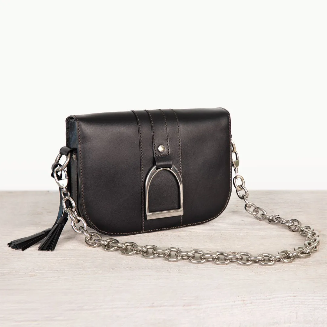 Chunky Loop and Nickel Finish Chain Strap