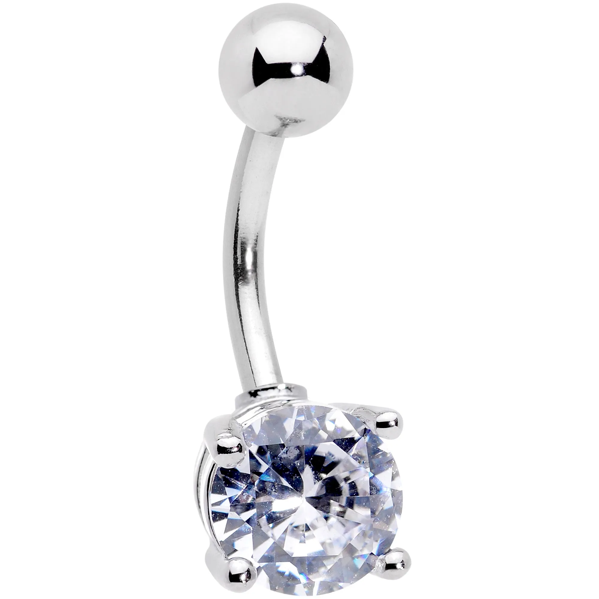 Clear Blue Gem Water Fairy Belly Ring Set of 3