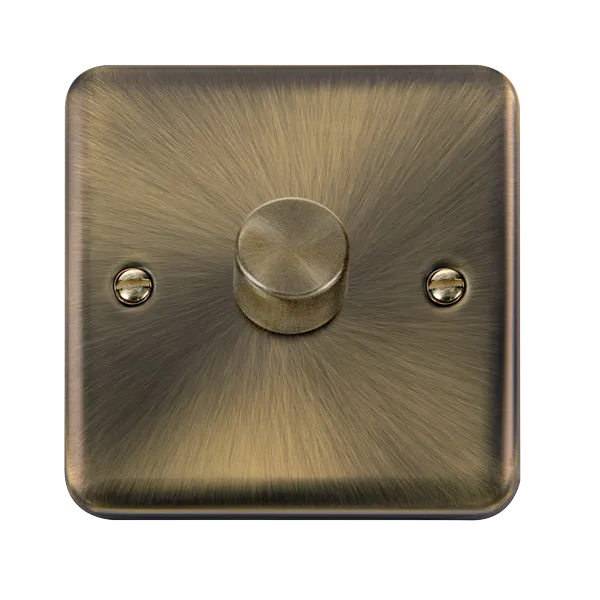 Click Deco Plus DPAB140 1-Gang 2-Way 400W Dimmer Switch - Antique Brass