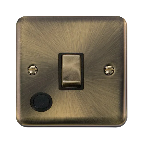 Click Deco Plus DPAB522BK 20A Ingot DP Switch   Flex Outlet - Antique Brass (Black)