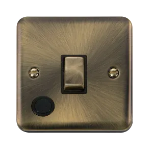 Click Deco Plus DPAB522BK 20A Ingot DP Switch   Flex Outlet - Antique Brass (Black)