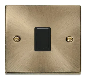Click Deco VPAB622BK Victorian 20A DP Switch - Antique Brass (Black)