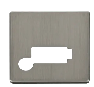 Click Definity SCP350SS 13A Fuse Connection Unit with Flex Outlet (Lockable) Cover Plate - Stainless Steel