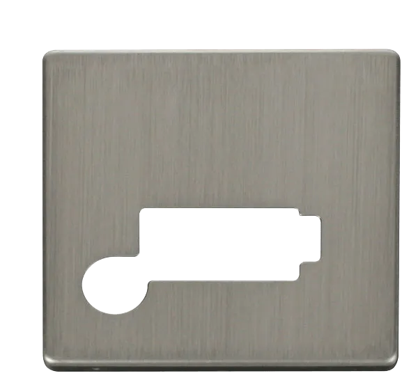 Click Definity SCP350SS 13A Fuse Connection Unit with Flex Outlet (Lockable) Cover Plate - Stainless Steel