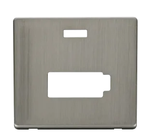 Click Definity SCP453SS 13A Fuse Connection Unit with Neon (Lockable) Cover Plate - Stainless Steel