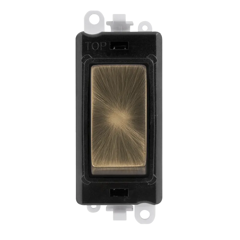 Click GridPro GM2002BKAB 20AX 2 Way Switch Module - Antique Brass (Black)