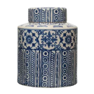 CREATIVE CO-OP- STONEWARE GINGER JAR