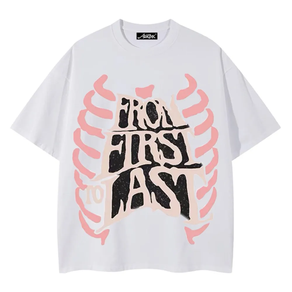 Creative Letter Skeleton Print T-shirt