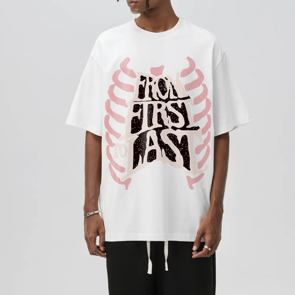 Creative Letter Skeleton Print T-shirt
