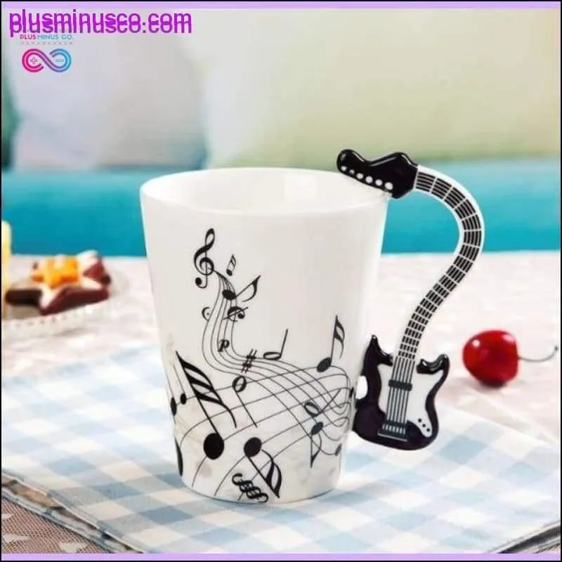 Creative Music Violin & Guitar Ceramic Mugs Novelty Gifts