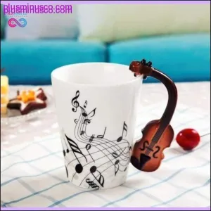 Creative Music Violin & Guitar Ceramic Mugs Novelty Gifts