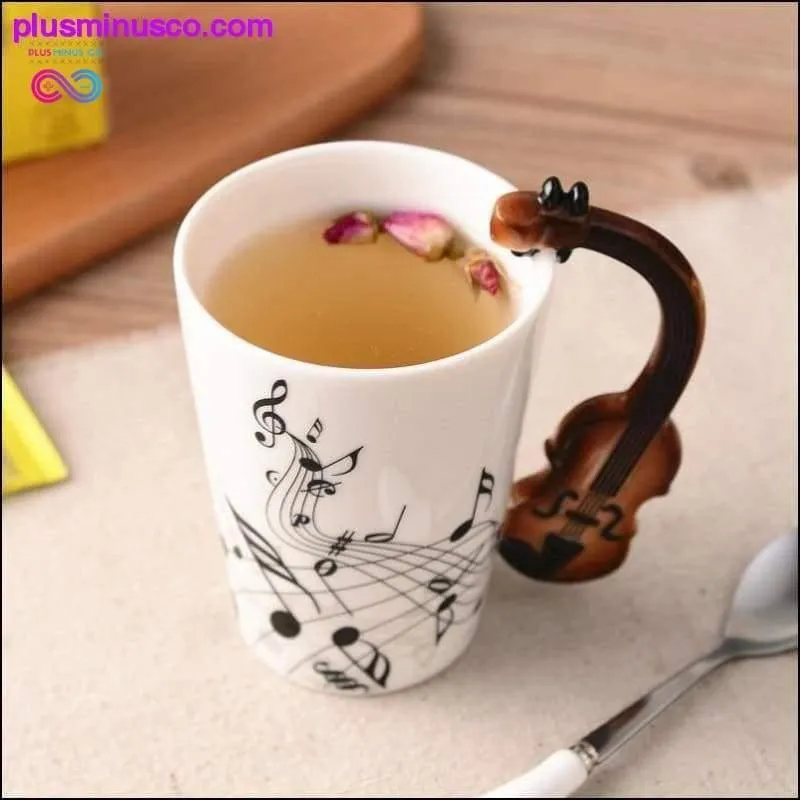 Creative Music Violin & Guitar Ceramic Mugs Novelty Gifts