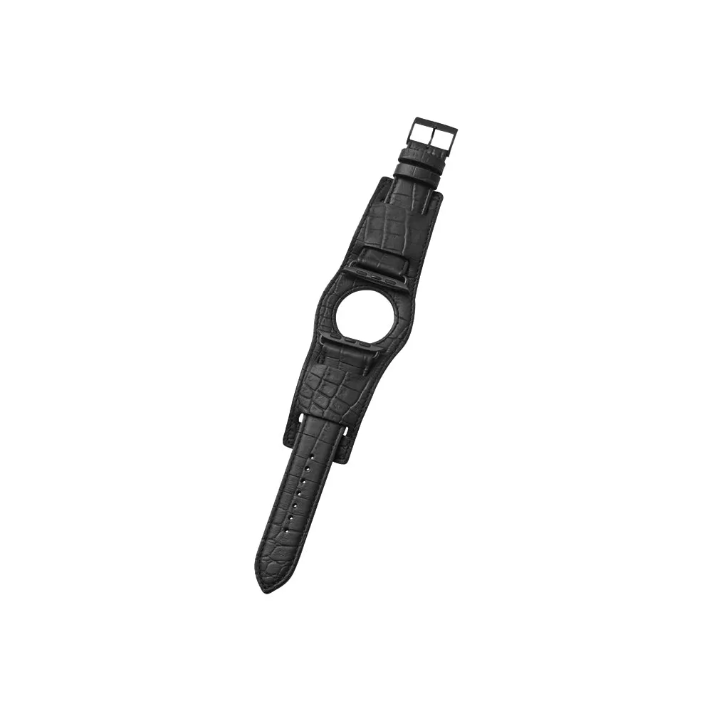 Croco Apple Watch Strap 45mm | Black