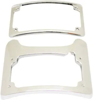 Custom Dynamics Turn Signal Eliminator Kit for Harley Touring Models - Chrome Plated & LED illuminated, curved license plate frame and tail light mount (CD-TS-ELIM-C)