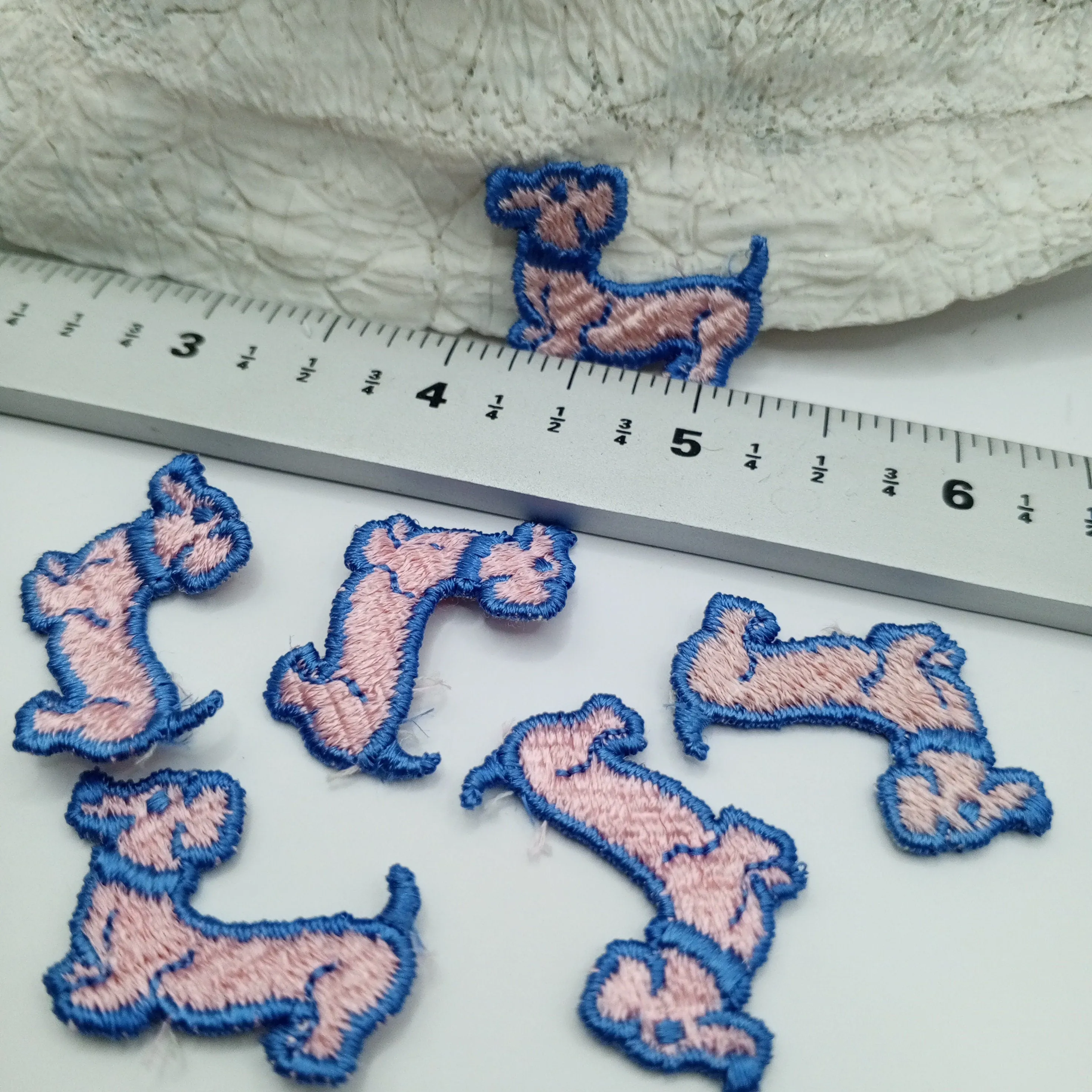 Cute dogs appliques blue pink pet puppy Patches #427