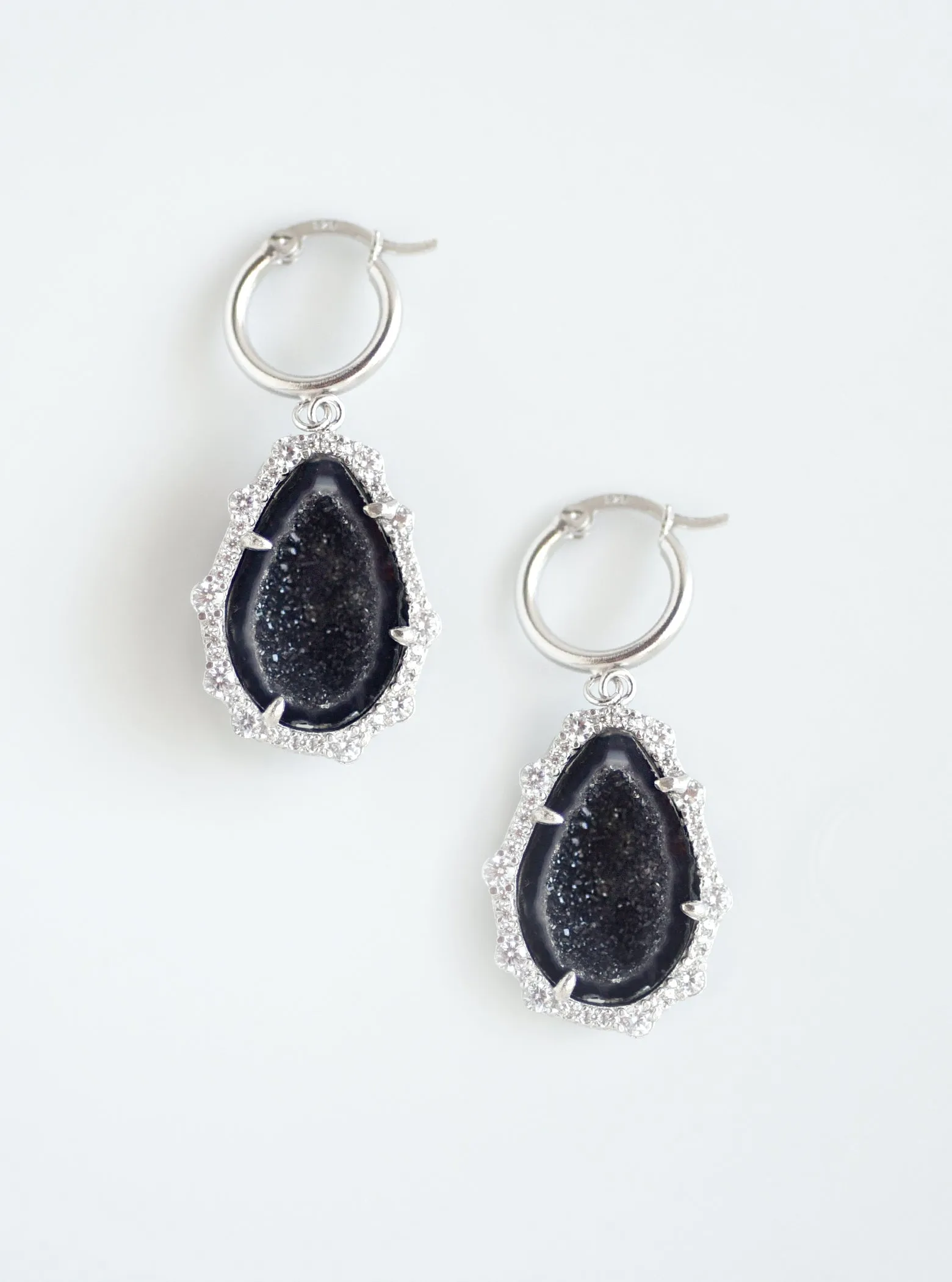 CZ Geode Freeform Earring