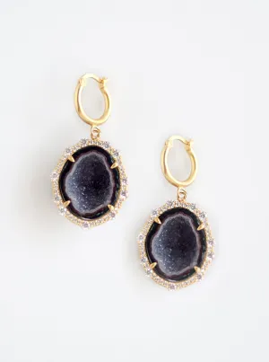 CZ Geode Freeform Earring