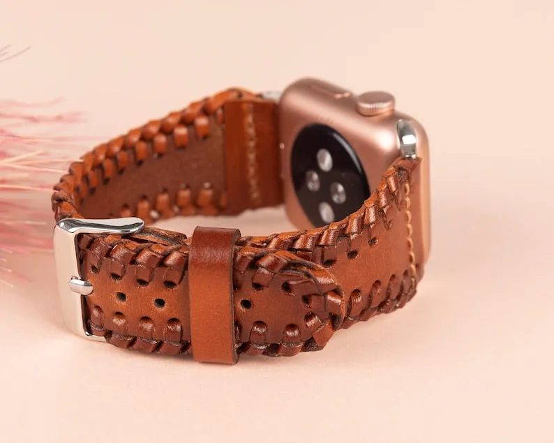 DelfiCase Brown Watchband Apple & Fitbit Series