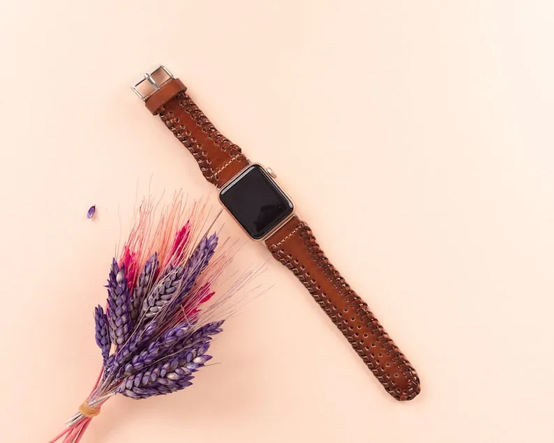 DelfiCase Brown Watchband Apple & Fitbit Series
