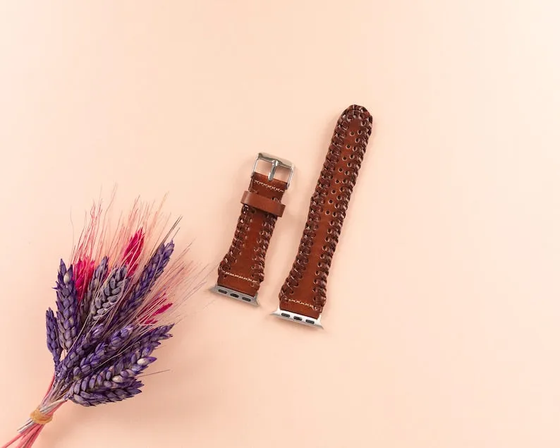 DelfiCase Brown Watchband Apple & Fitbit Series
