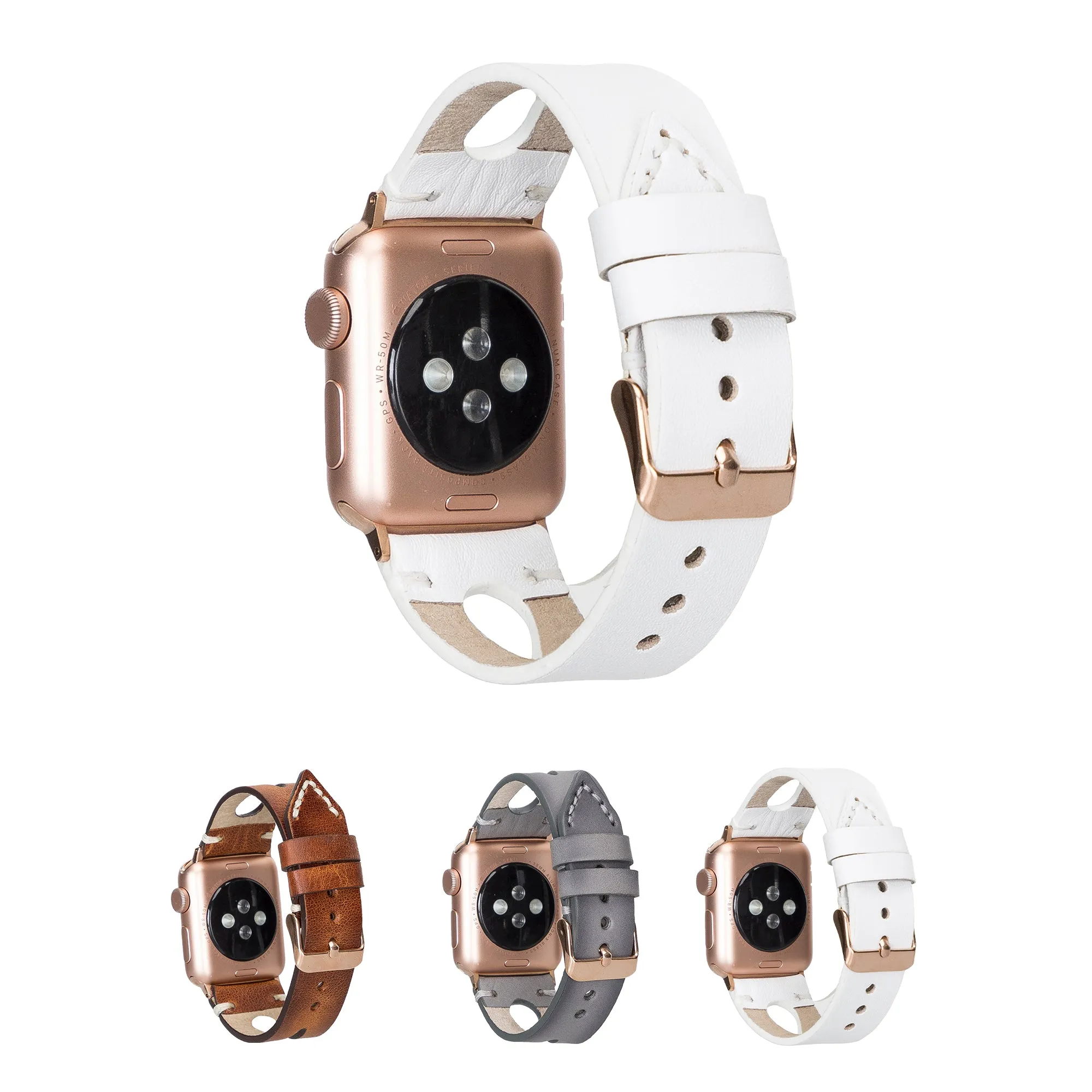 Delficase Full Grain Genuine Leather Apple Watch Band