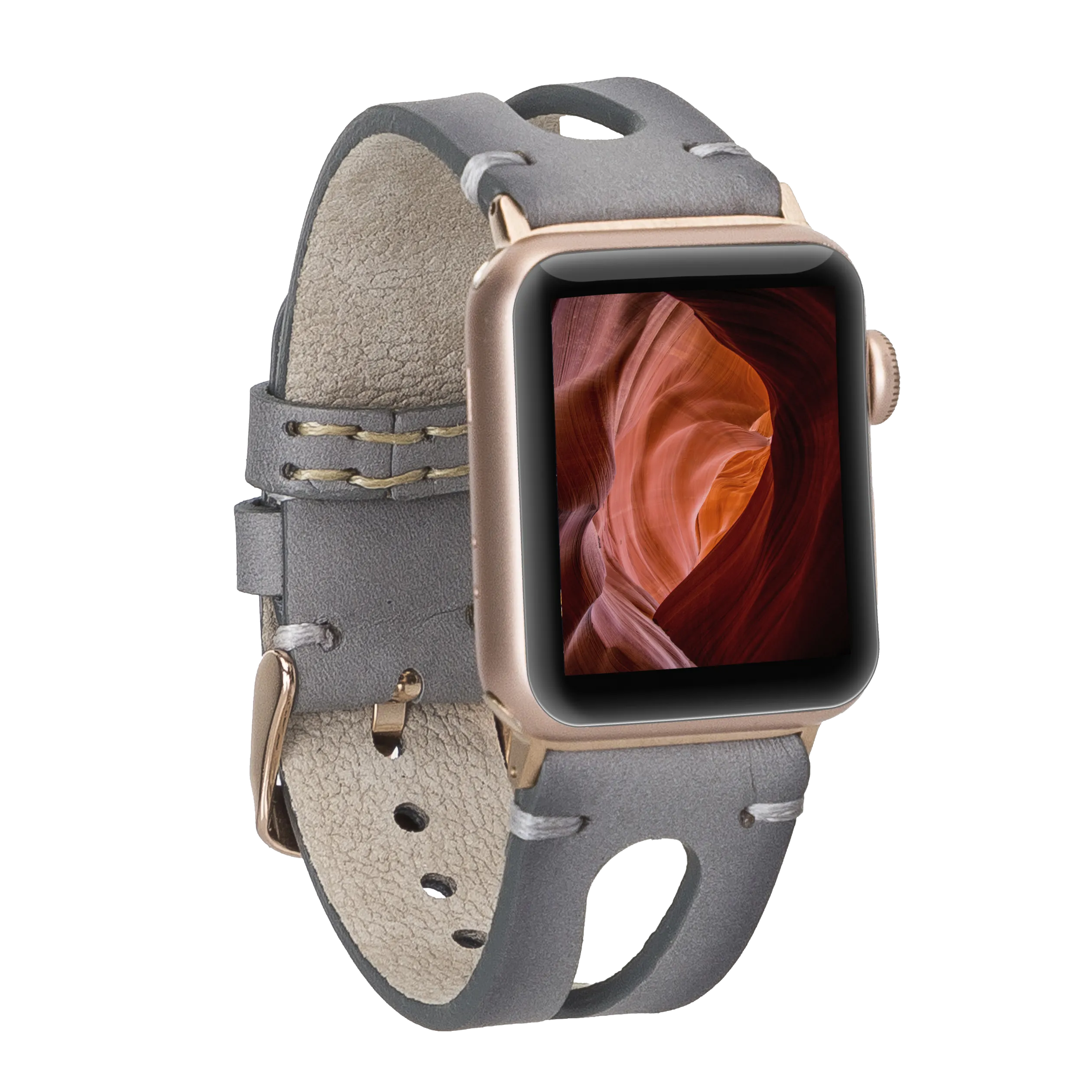 Delficase Full Grain Genuine Leather Apple Watch Band
