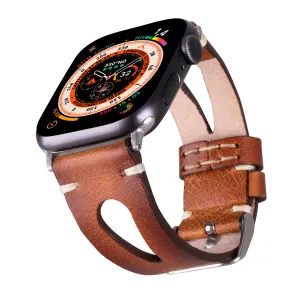 Delficase Full Grain Genuine Leather Apple Watch Band