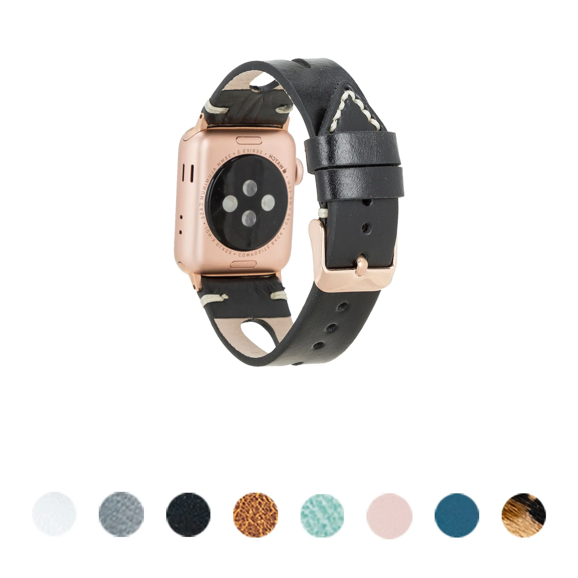 Delficase Full Grain Genuine Leather Apple Watch Band