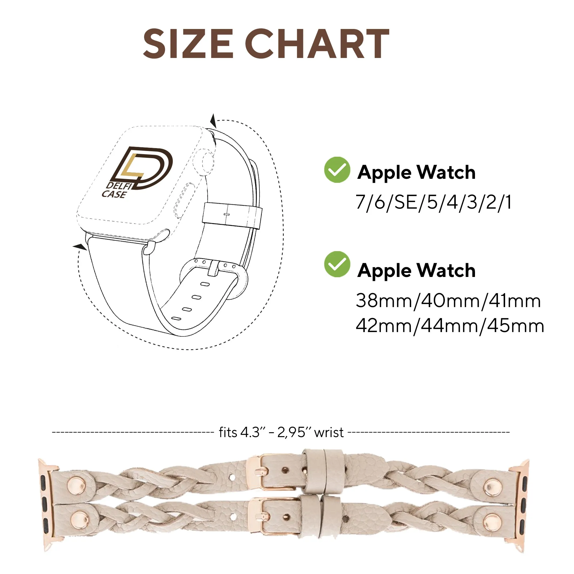 DelfiCase Sheffield Double Apple Watch Band & Fitbit/Sense