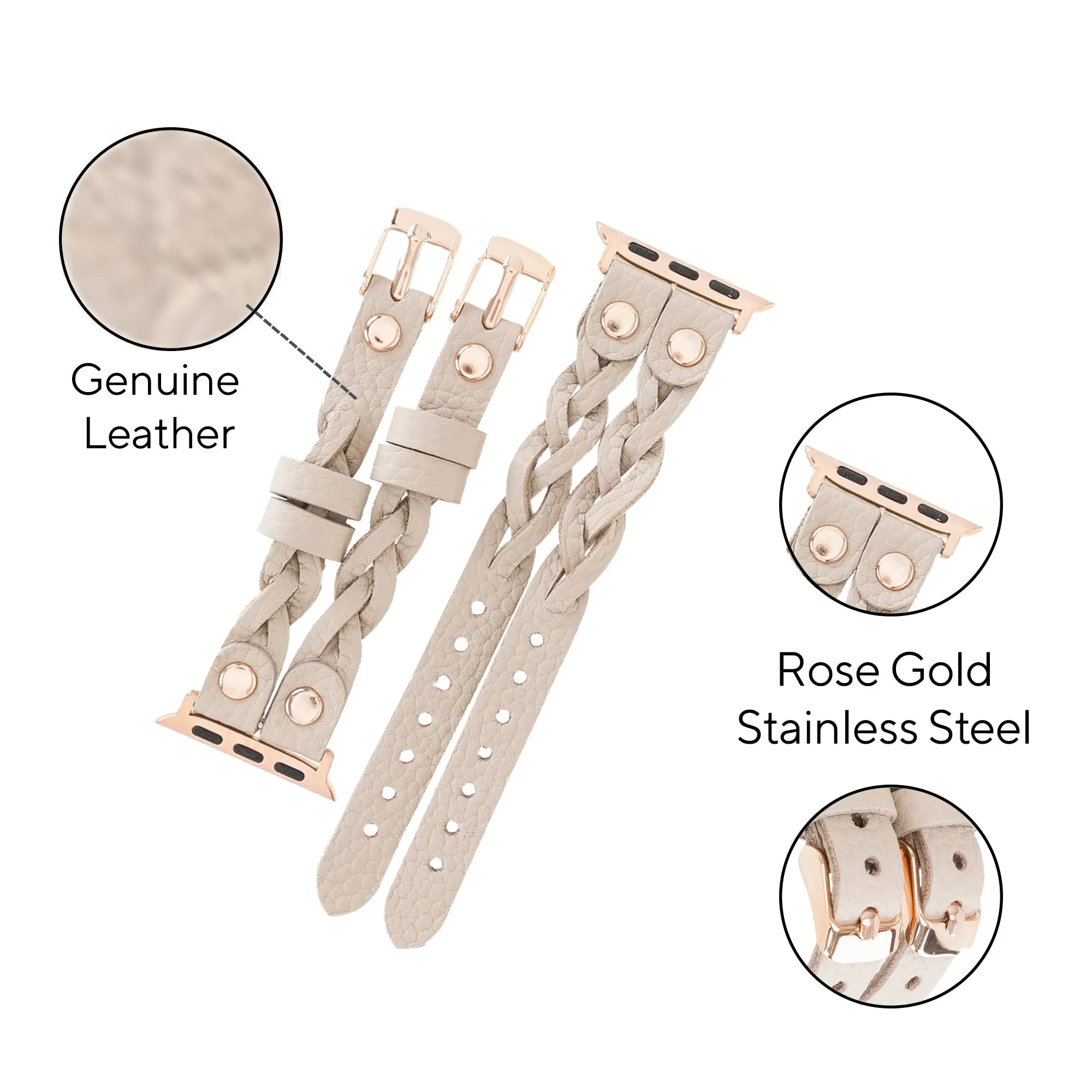 DelfiCase Sheffield Double Apple Watch Band & Fitbit/Sense