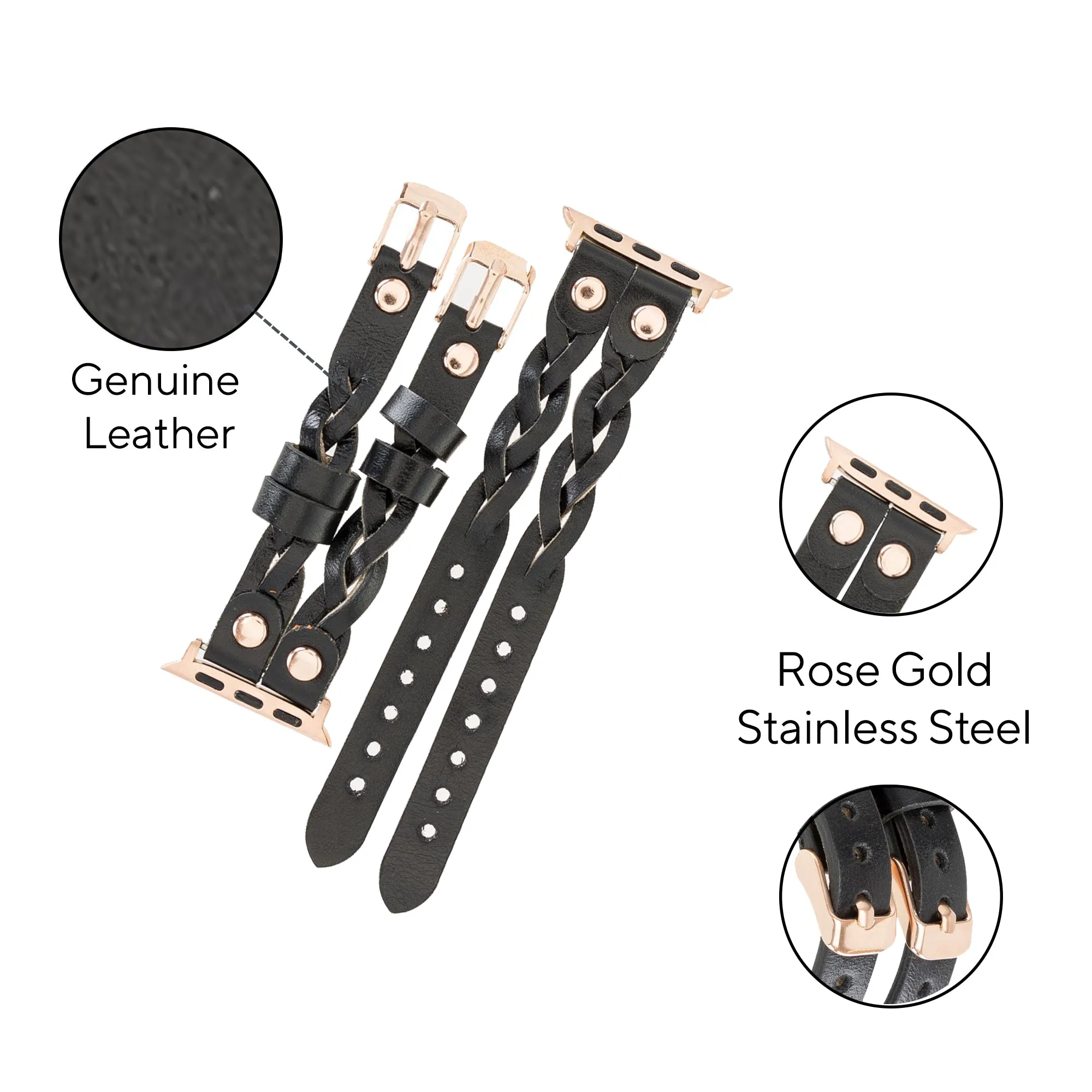 DelfiCase Sheffield Double Apple Watch Band & Fitbit/Sense