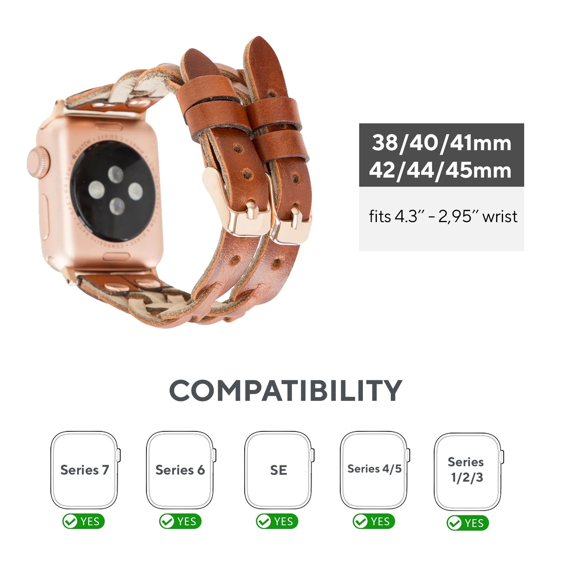 DelfiCase Sheffield Double Apple Watch Band & Fitbit/Sense