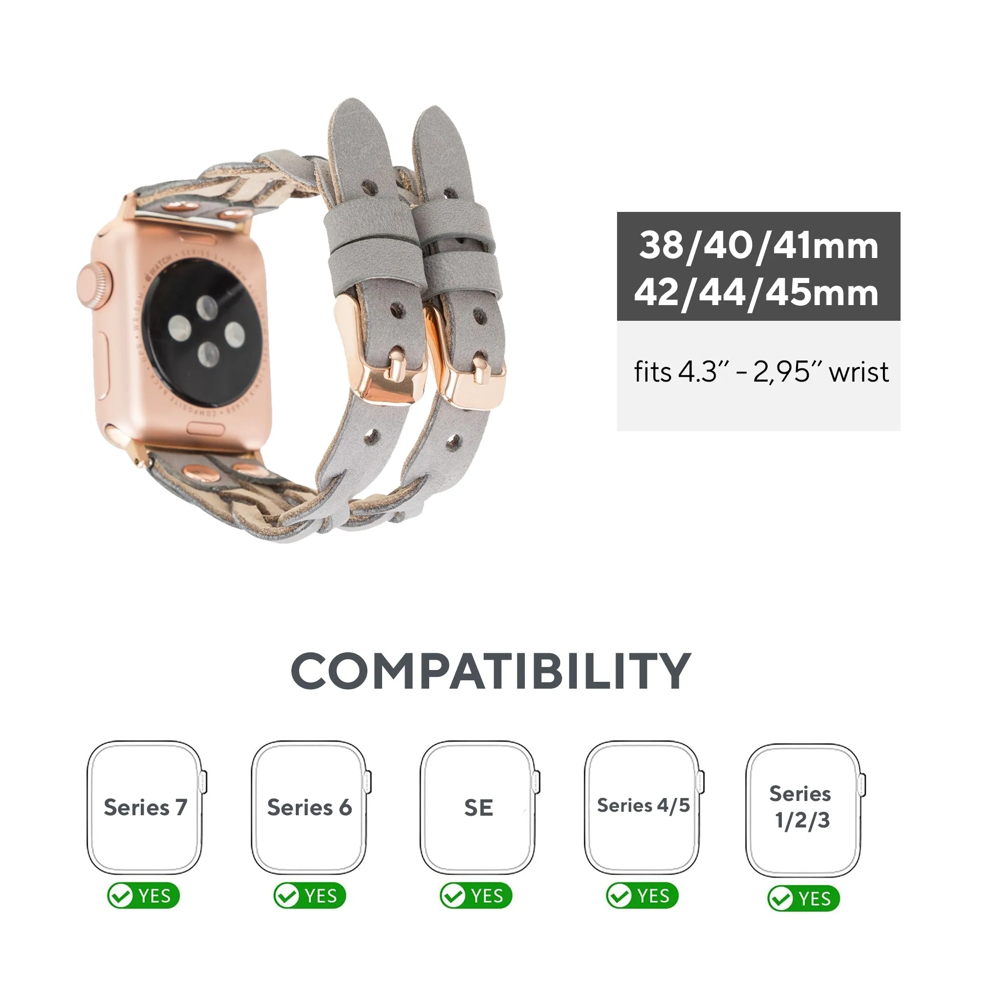 DelfiCase Sheffield Double Apple Watch Band & Fitbit/Sense