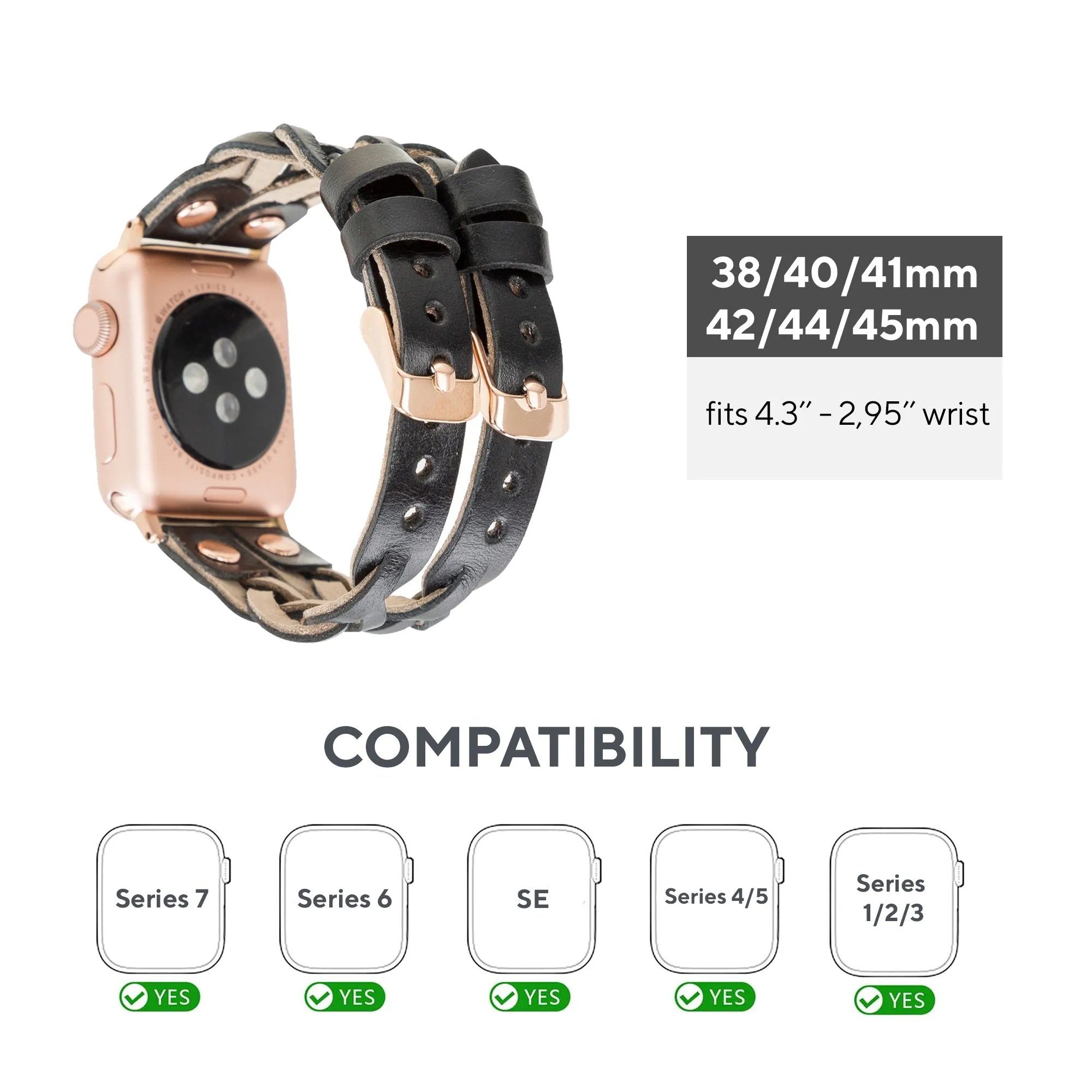 DelfiCase Sheffield Double Apple Watch Band & Fitbit/Sense