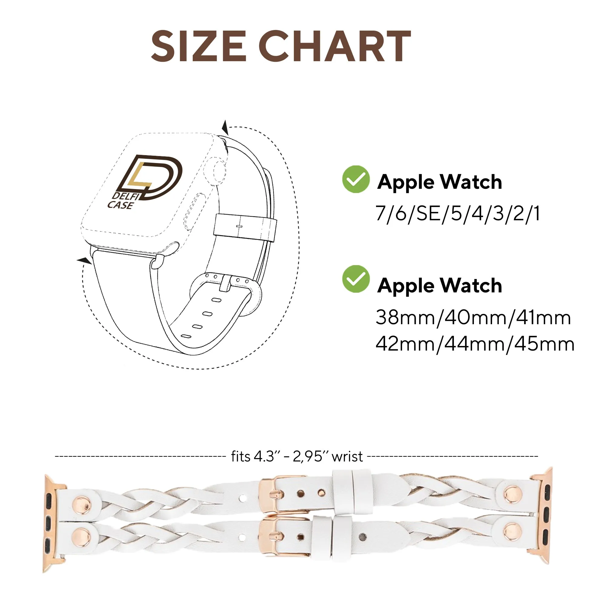 DelfiCase Sheffield Double Apple Watch Band & Fitbit/Sense