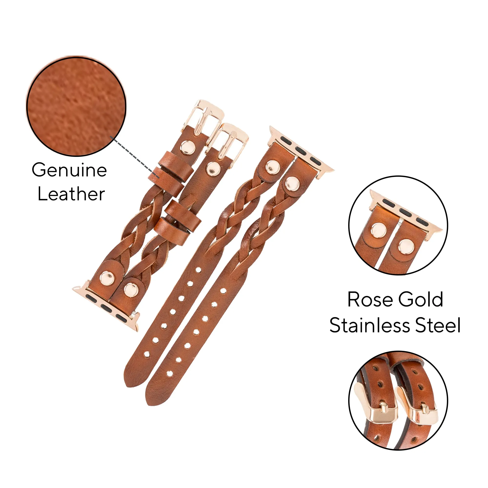 DelfiCase Sheffield Double Apple Watch Band & Fitbit/Sense