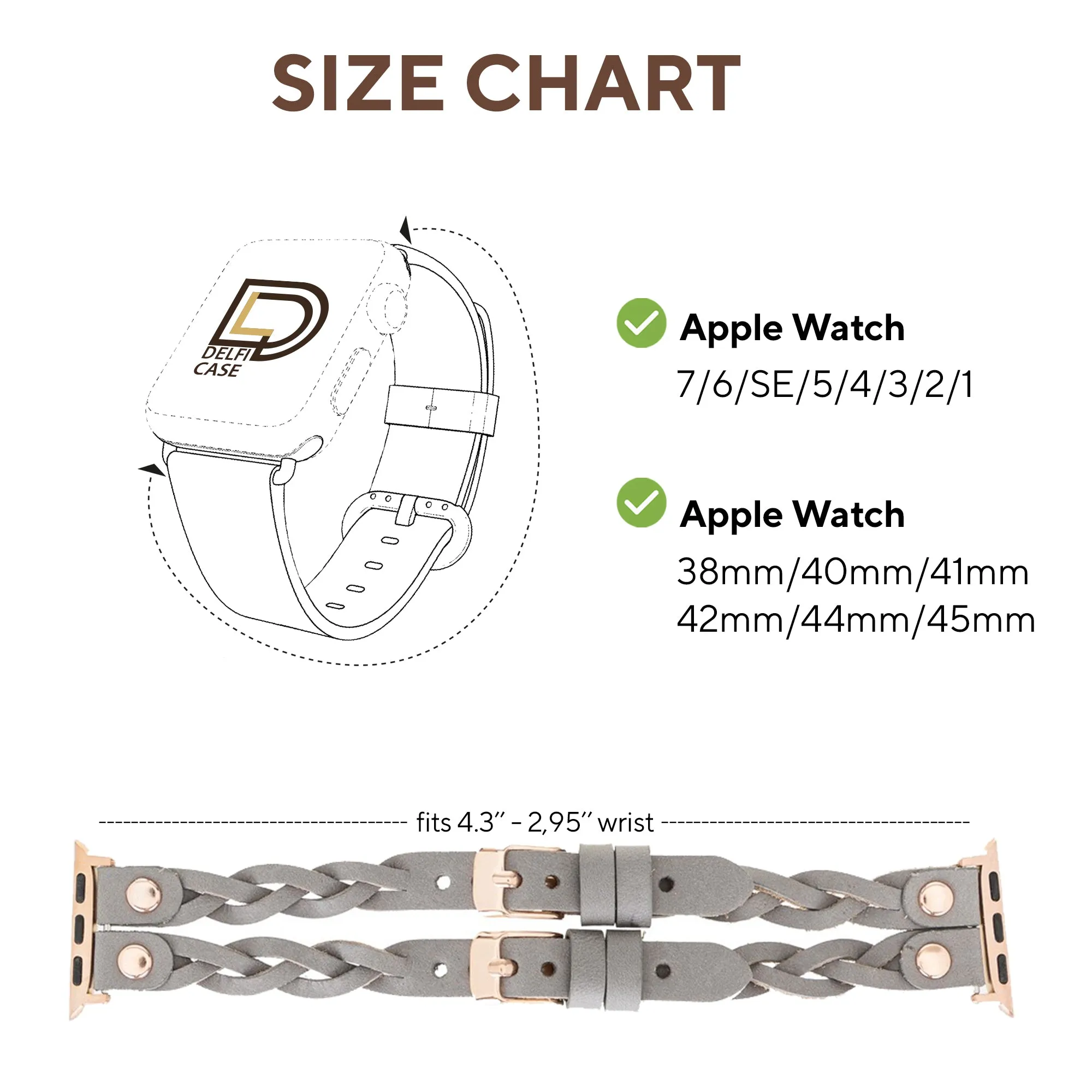 DelfiCase Sheffield Double Apple Watch Band & Fitbit/Sense