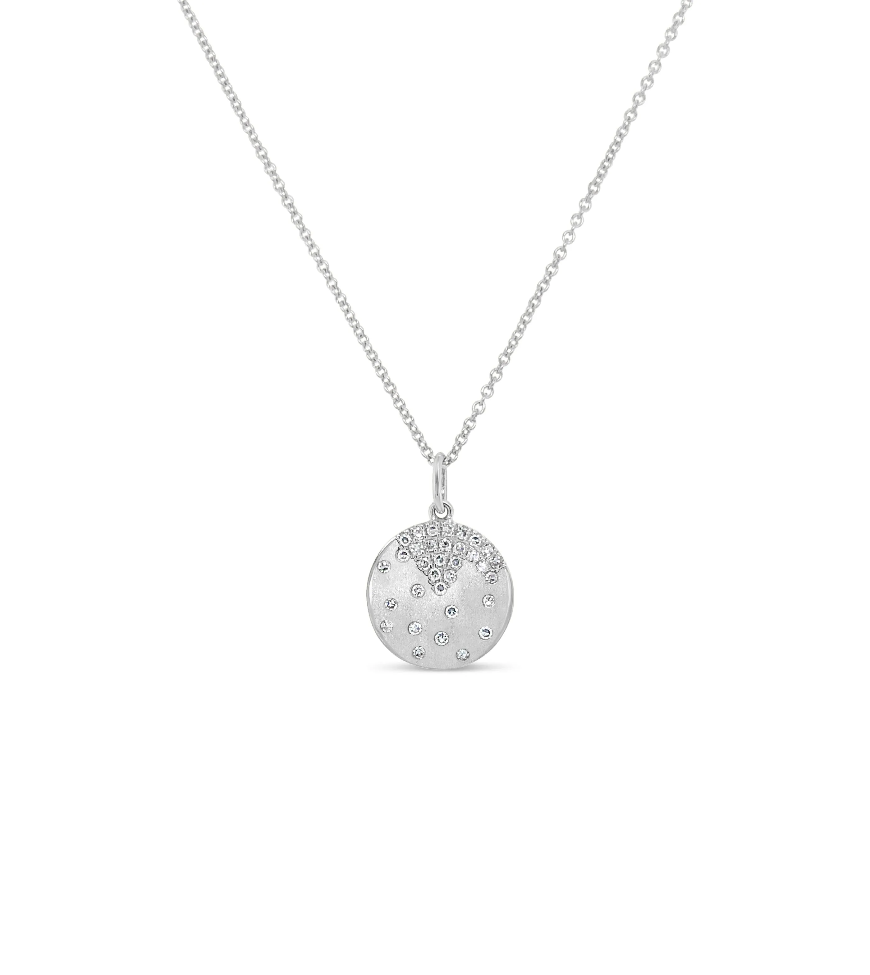Diamond Celestial Disc Necklace