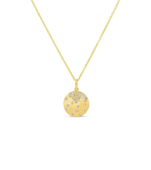 Diamond Celestial Disc Necklace
