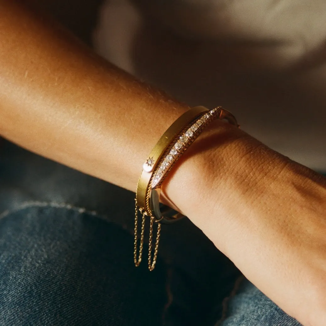 Diamond Encrusted Hinge Cuff