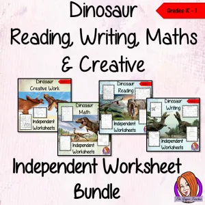 Dinosaur Themed Independent Work Bundle