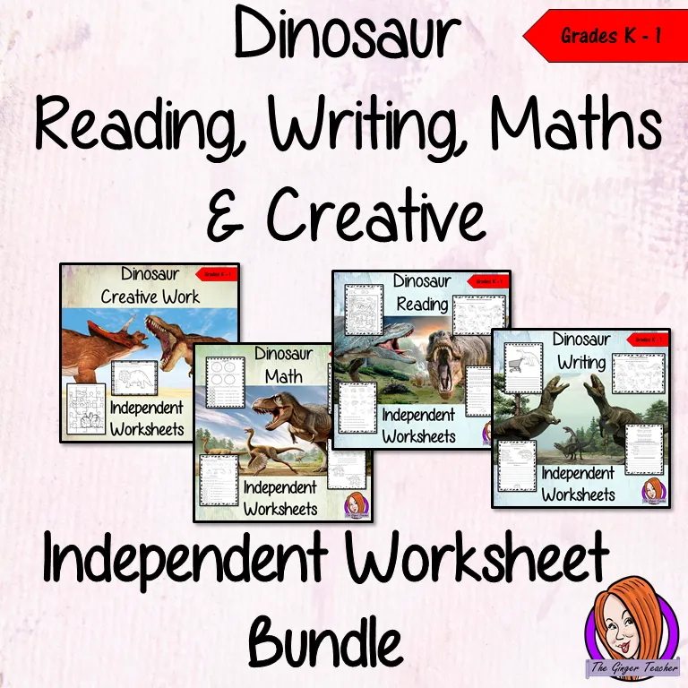 Dinosaur Themed Independent Work Bundle