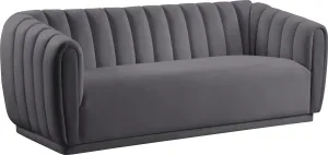 Dixie Grey Velvet Sofa