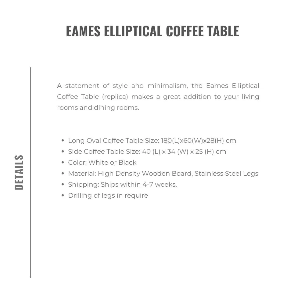 Eames Elliptical Coffee Table