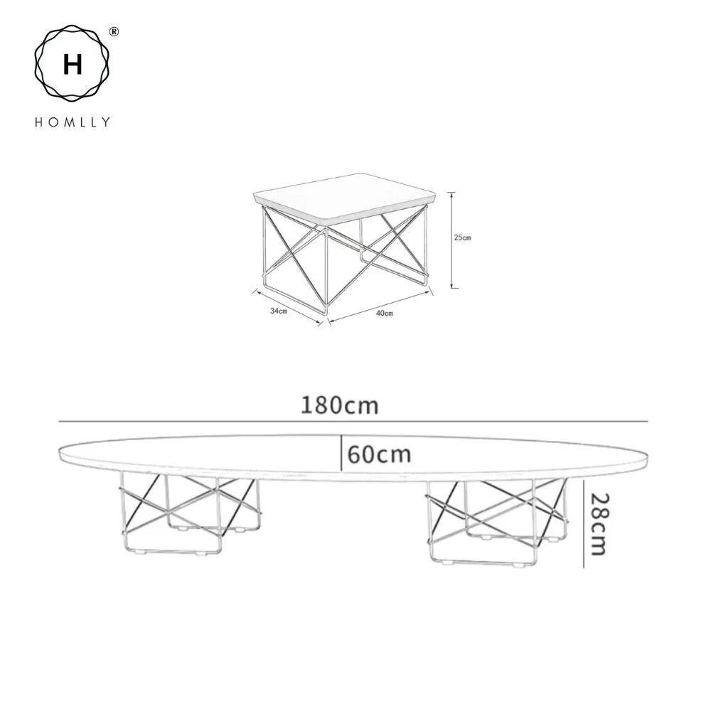 Eames Elliptical Coffee Table