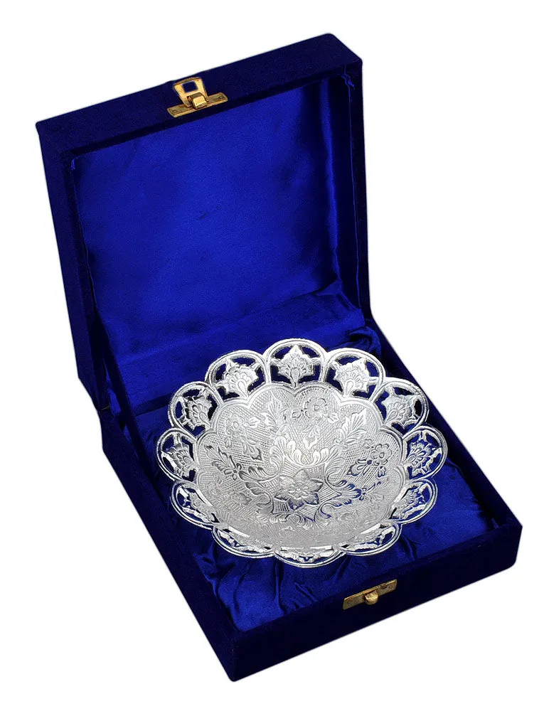 Elegant Silver Plated Bowl with Velvet Box