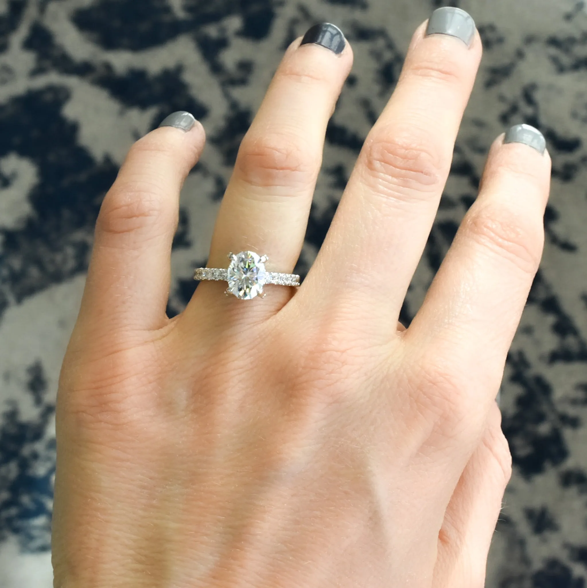 Eliza Oval Cut Diamond Engagement Ring