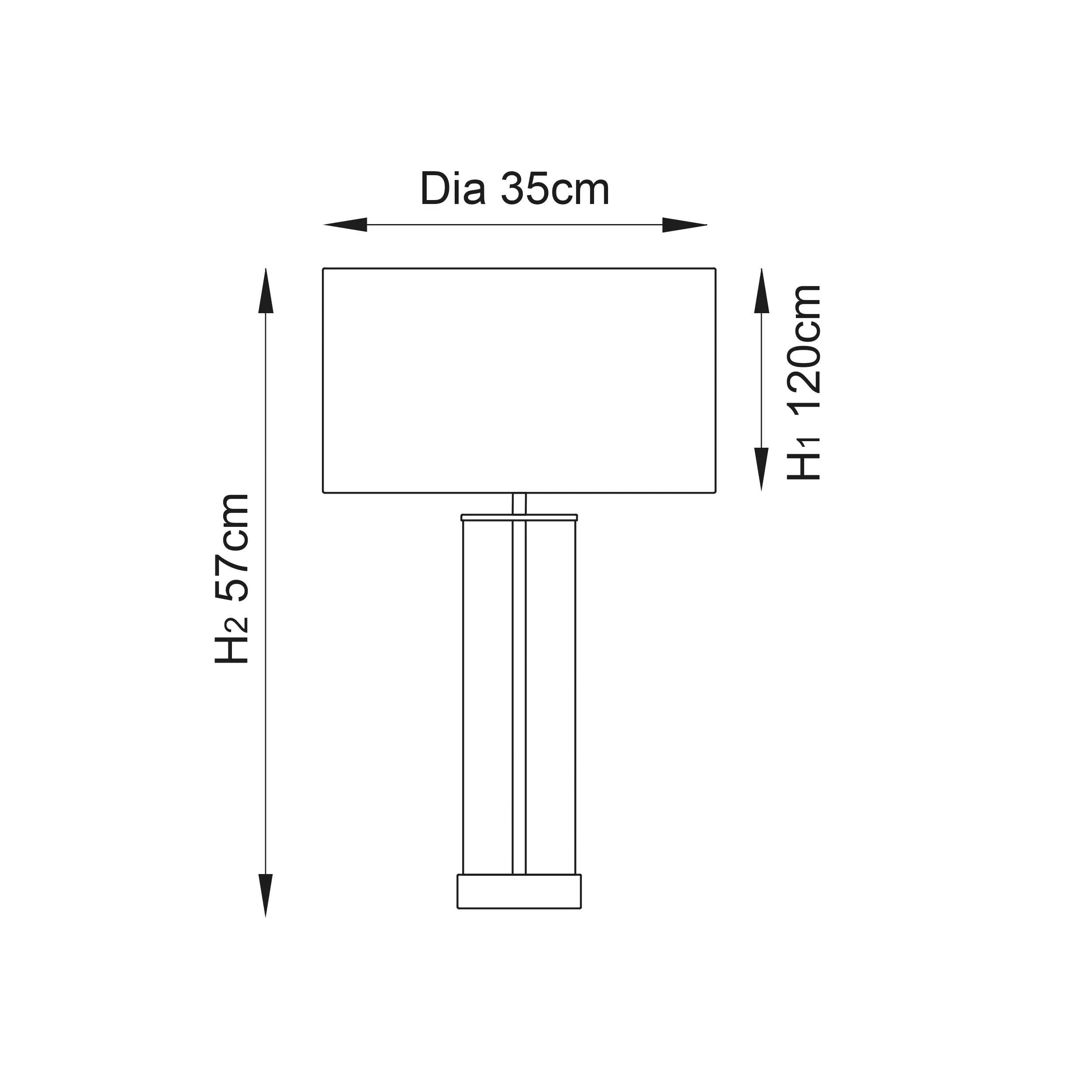 Endon 68802 Lessina 1lt Table Satin brass plate, clear glass & vintage white fabric 40W E27 GLS (Required)